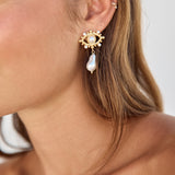 18K Gold Plated Ocean Forest Earrings Gold