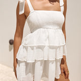 Springtime Happiness Mini Dress White