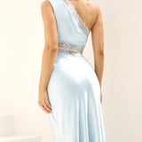 Limitless Love Satin Maxi Dress Blue