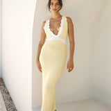 Lisbon Lover Knit Maxi Dress Yellow