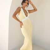 Lisbon Lover Knit Maxi Dress Yellow