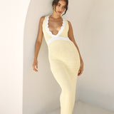 Lisbon Lover Knit Maxi Dress Yellow