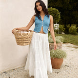 CHARLIE HOLIDAY Poppy Maxi Skirt White