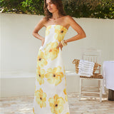 Daydream Daze Strapless Maxi Dress Print