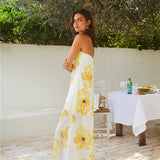 Daydream Daze Strapless Maxi Dress Print