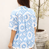 Santorini Rooftop Shirt Blue