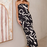 Check Me Out Strapless Maxi Dress Black