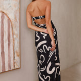 Check Me Out Strapless Maxi Dress Black