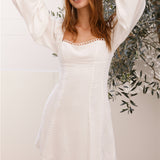 Francesca Linen Mini Dress White