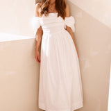 Bella Off-Shoulder Maxi Dress White