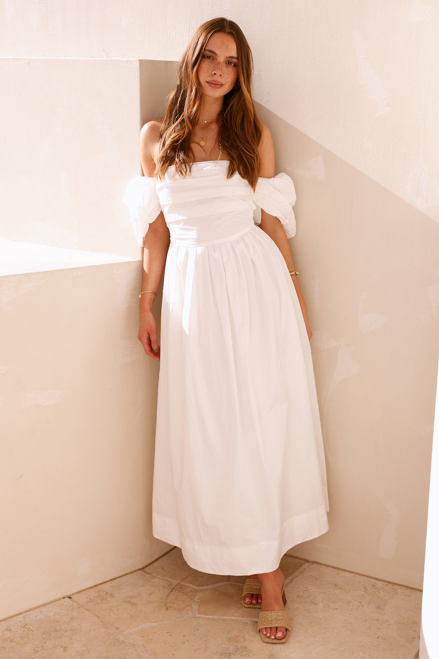 white off shoulder casual dress Bella Off-Shoulder Maxi Azazie Sonora Ready to Swatch:#b2c8c9 Size:2XL | 32 (for waist size 36