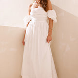 Bella Off-Shoulder Maxi Dress White