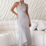 Tidal Wave Maxi Dress Brown