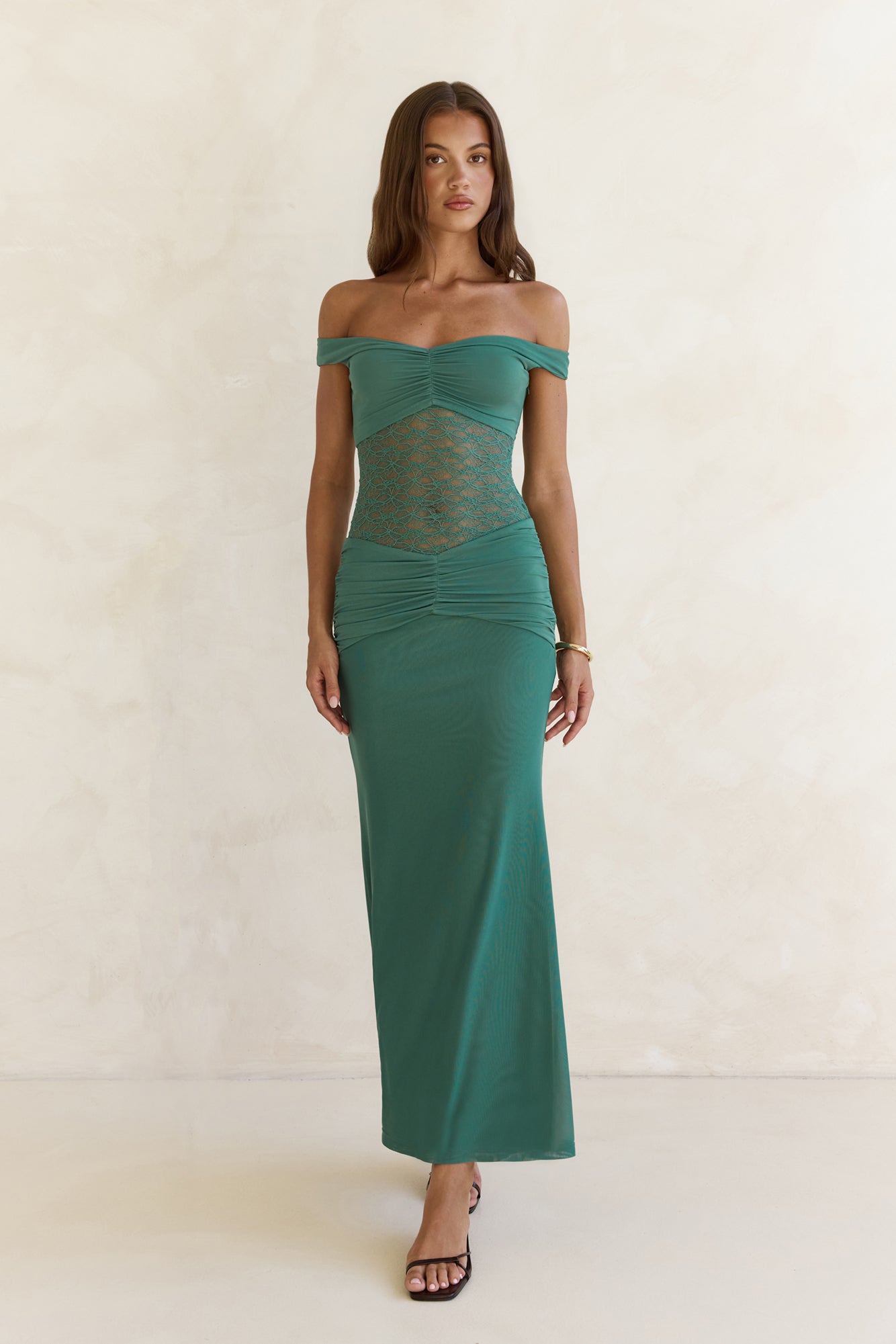 green lace dress australia Women's Lace Stretch Dress in Green