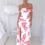 Rosella Off The Shoulder Maxi Dress Pink