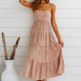 Picnic Till Sundown Maxi Dress Brown