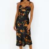 HELLO MOLLY Fool Me Once Midi Dress Black