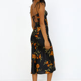 HELLO MOLLY Fool Me Once Midi Dress Black