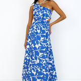 Flowers Bloom Maxi Dress Blue