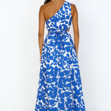 Flowers Bloom Maxi Dress Blue