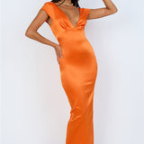 Starburst Skies Maxi Dress Orange