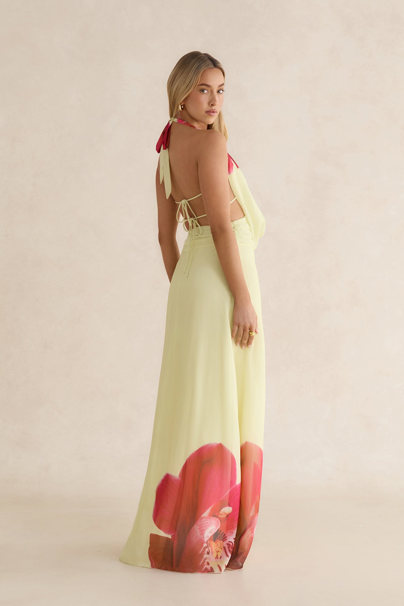 Orchid Oasis Maxi Dress Yellow