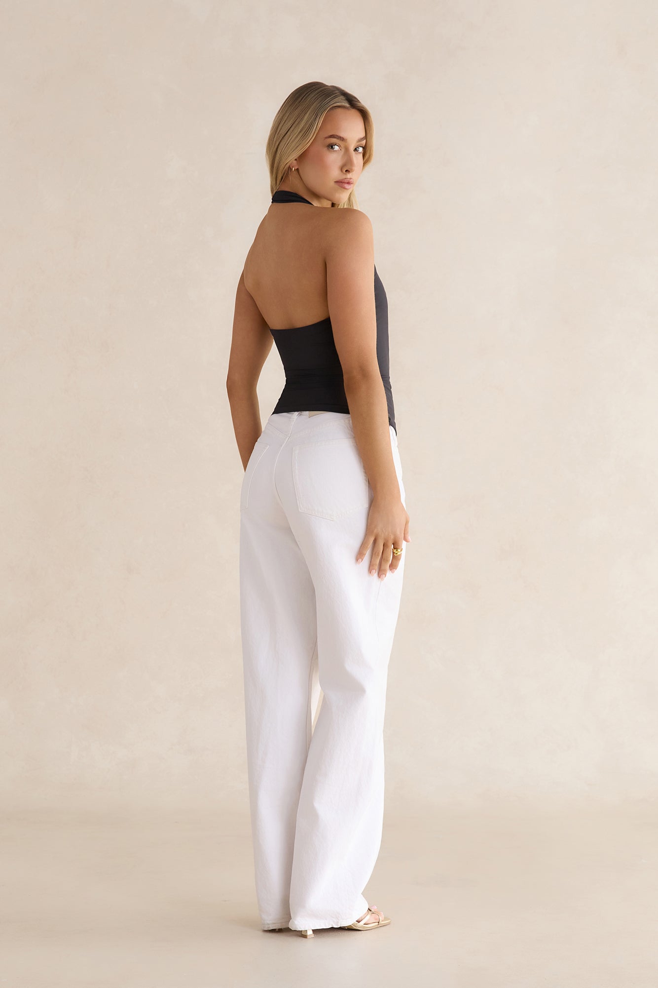 BASE Contour Going Viral Halter Top Black