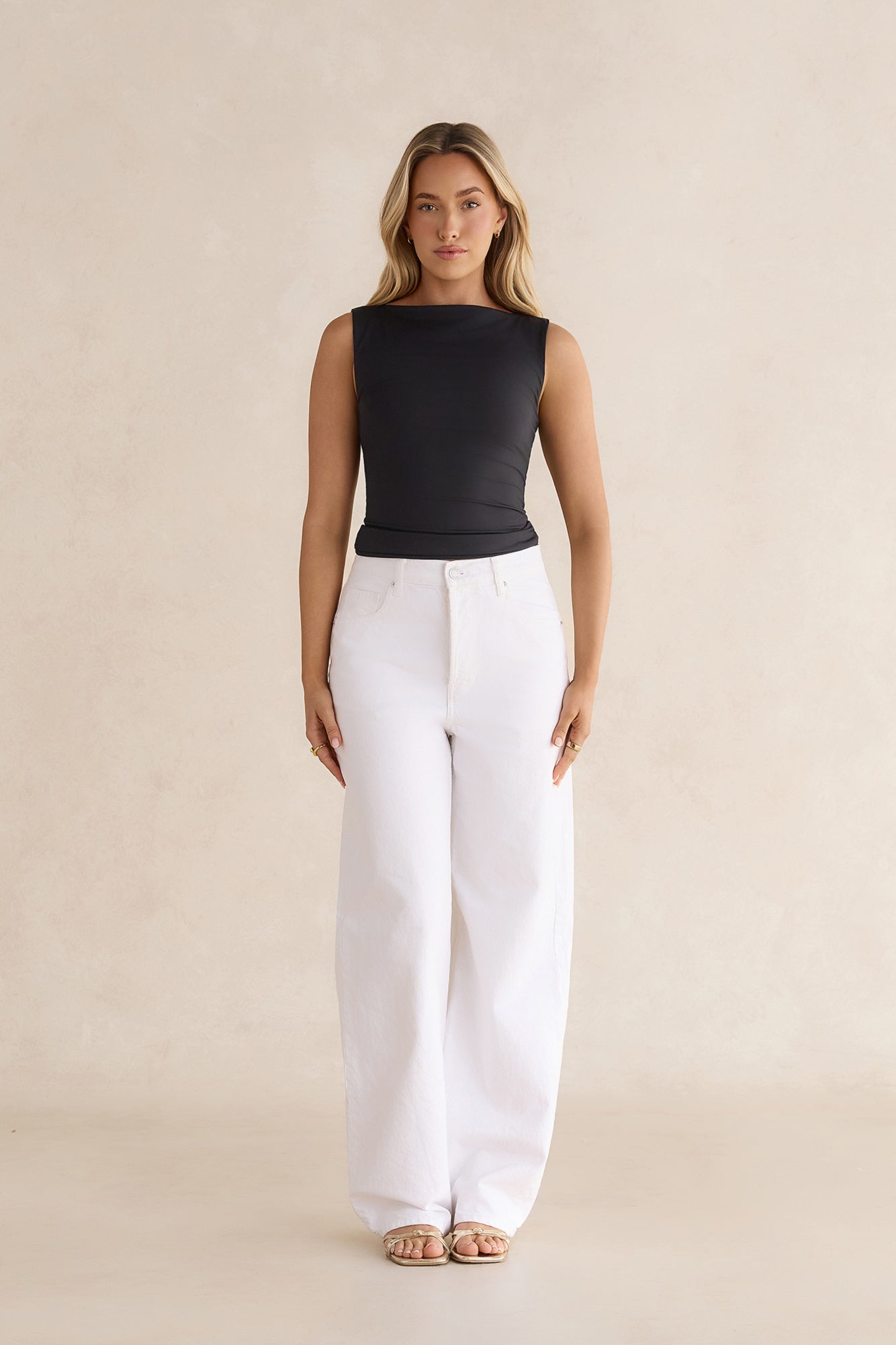 BASE Contour Boatneck Top Black