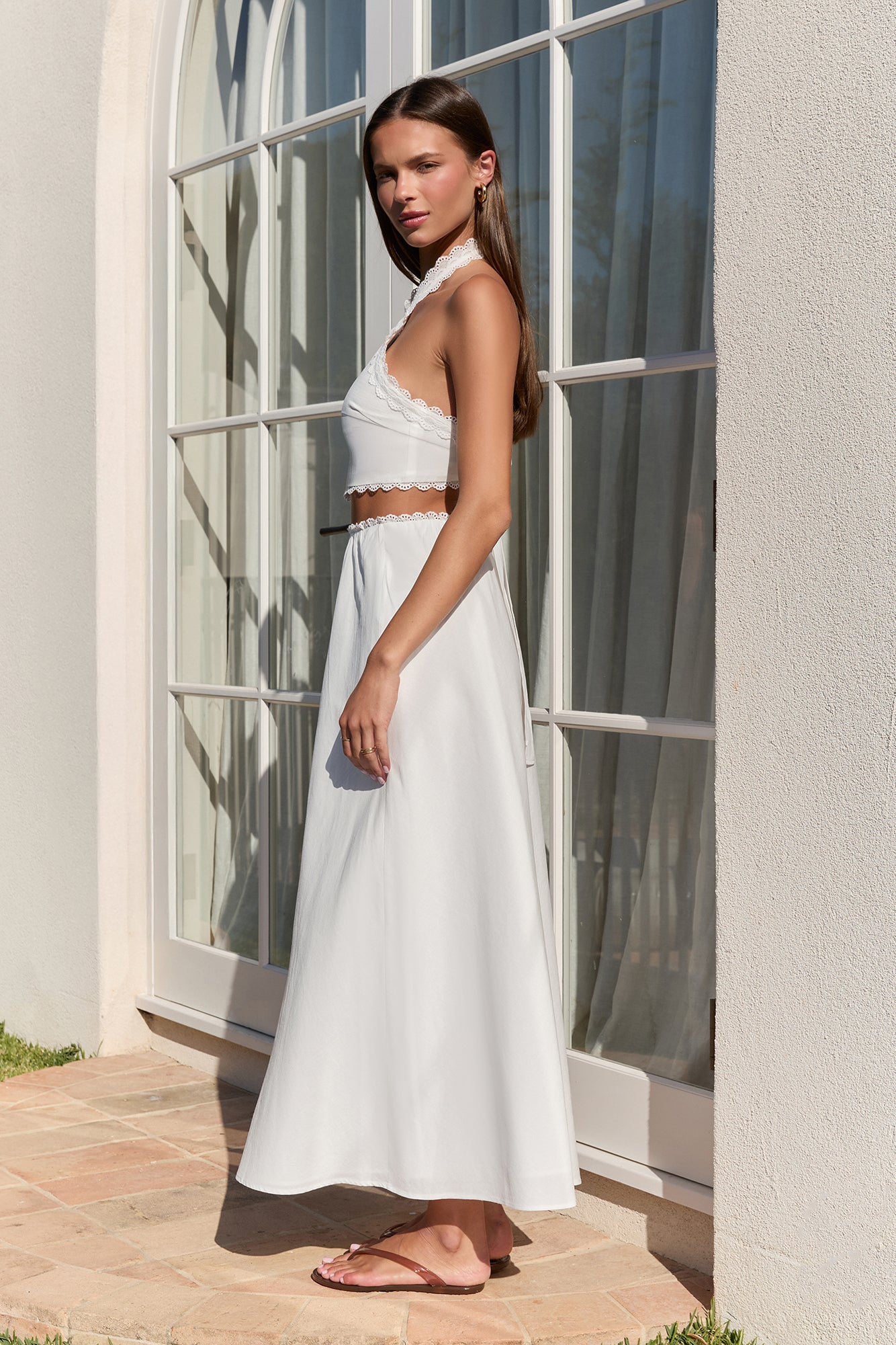 Pure Horizon Crop Top White