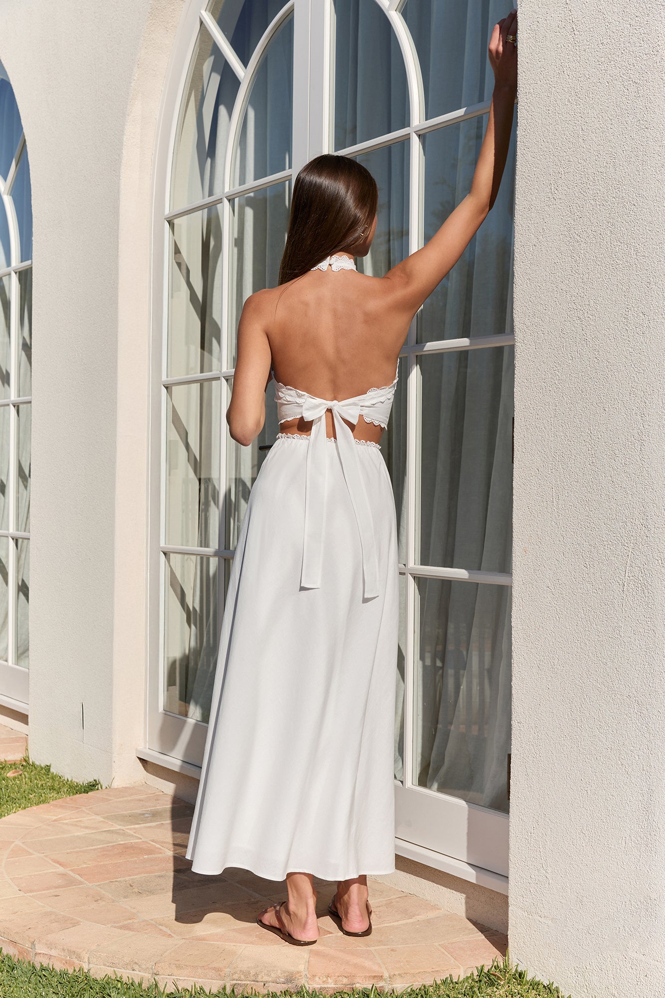 Pure Horizon Maxi Skirt White