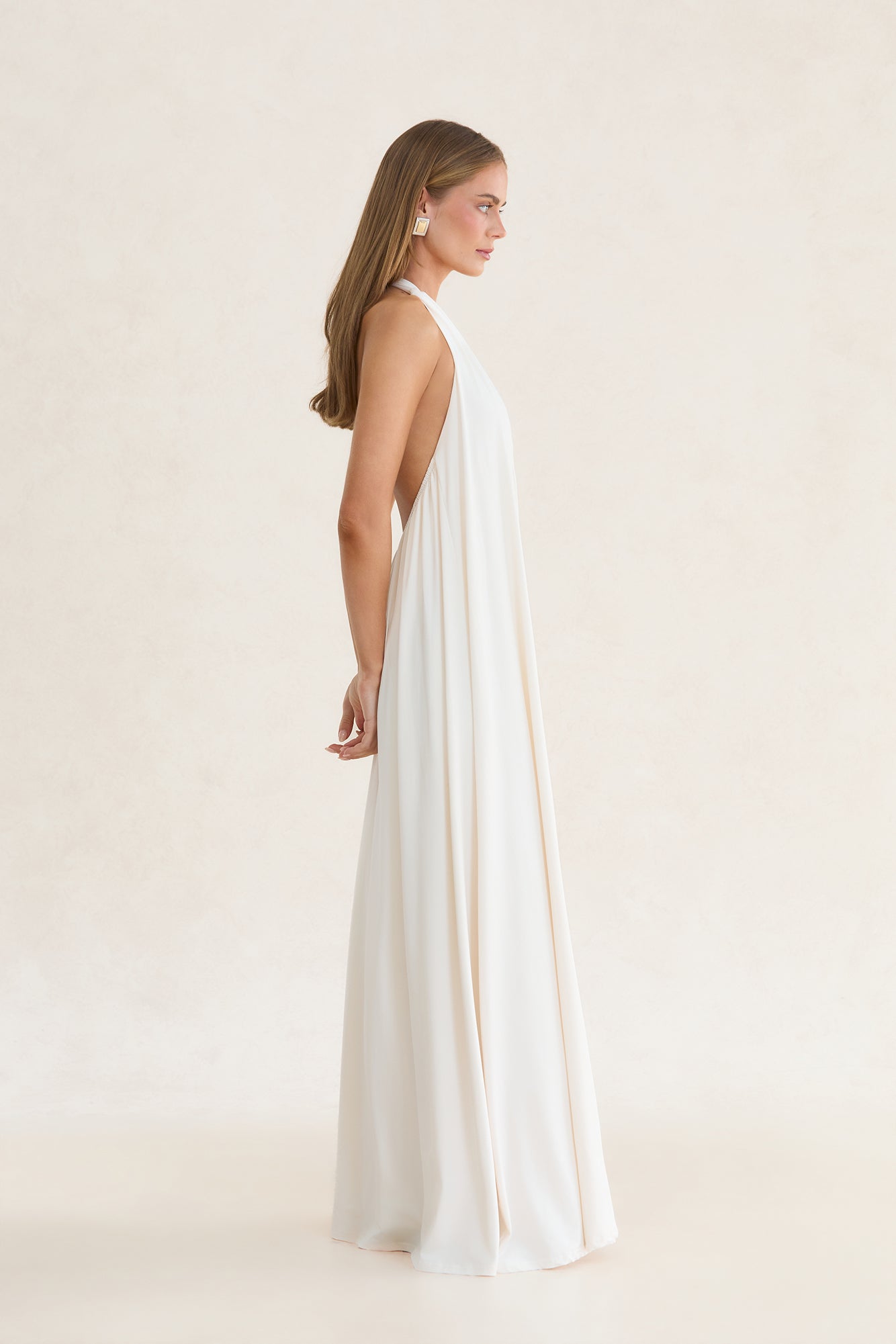 Takoda Halter Maxi Dress Cream