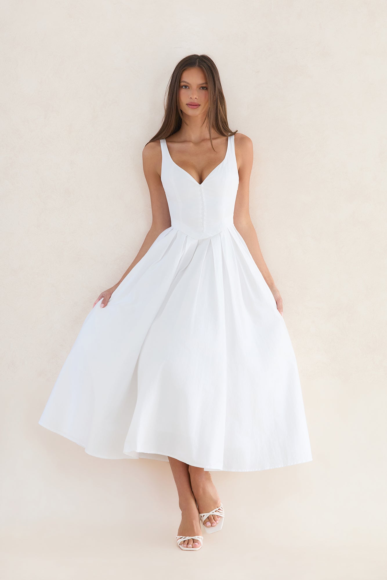 Femme Edition Midi Dress White