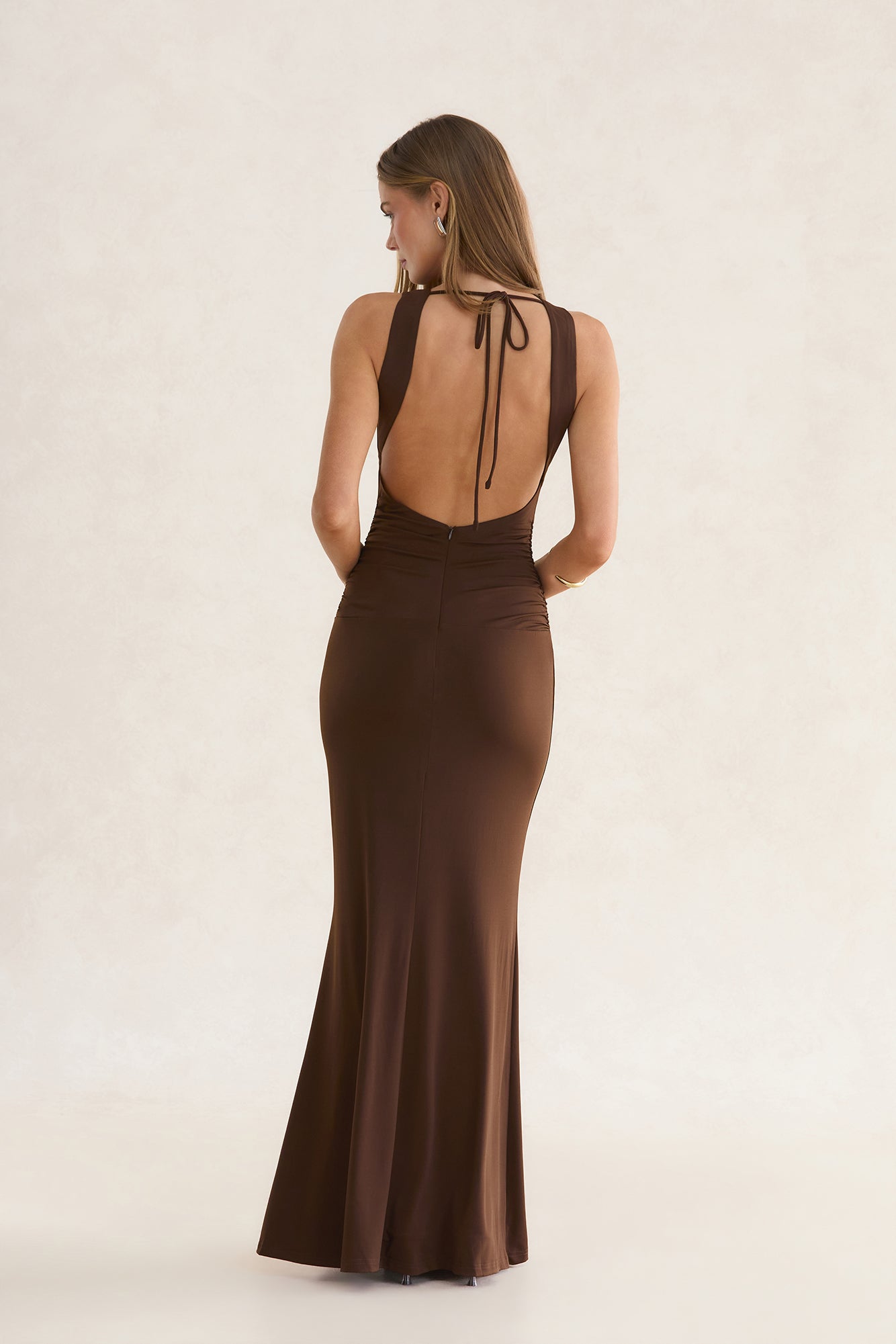 Dreamy Moodboard Maxi Dress Chocolate