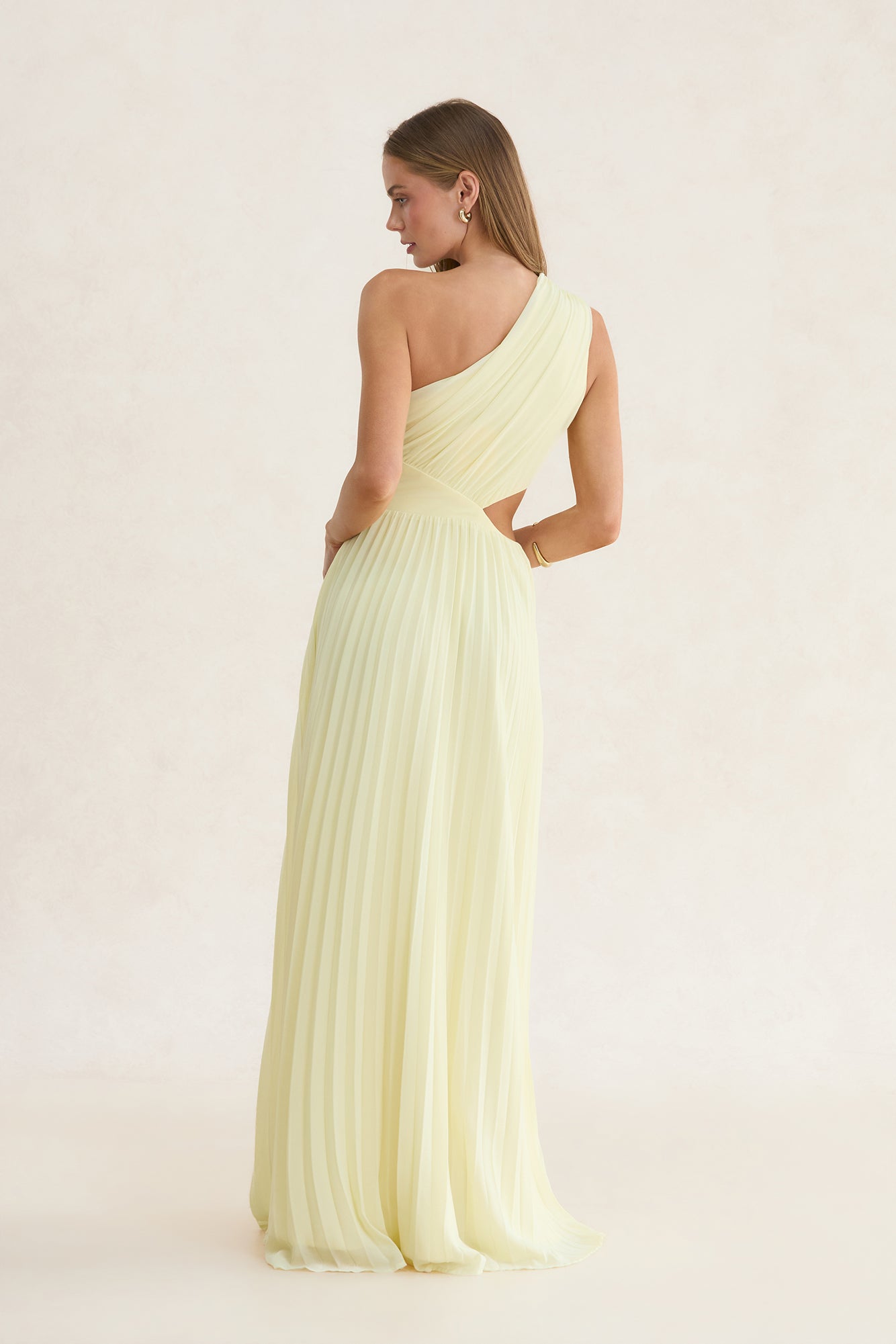 Summer Seduction One Shoulder Maxi Dress Yellow