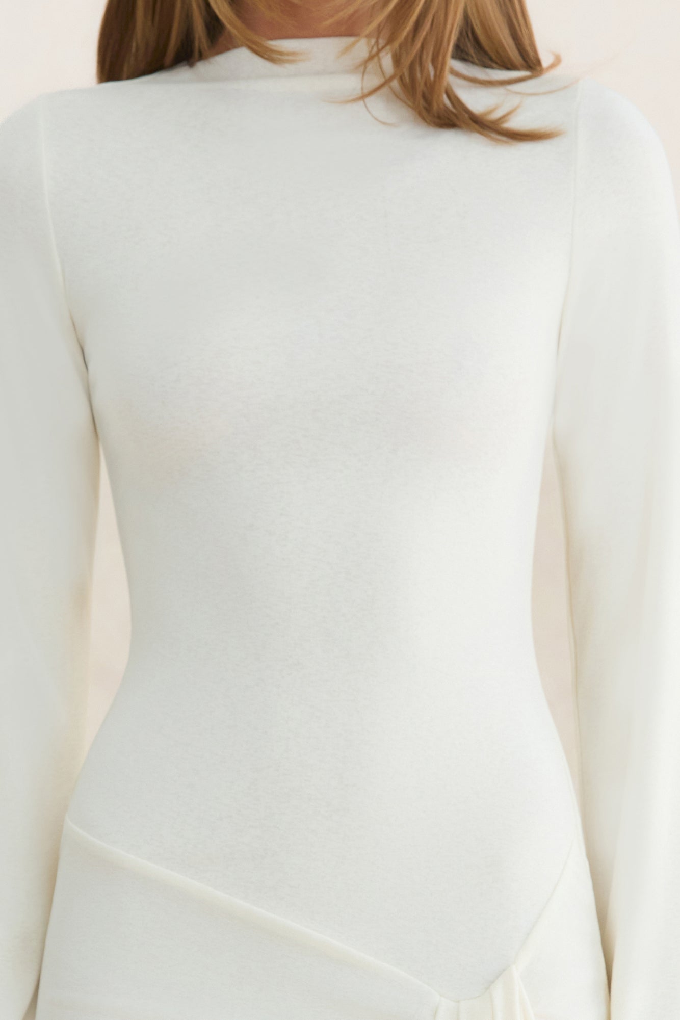 Paxley Long Sleeve Mini Dress Off White