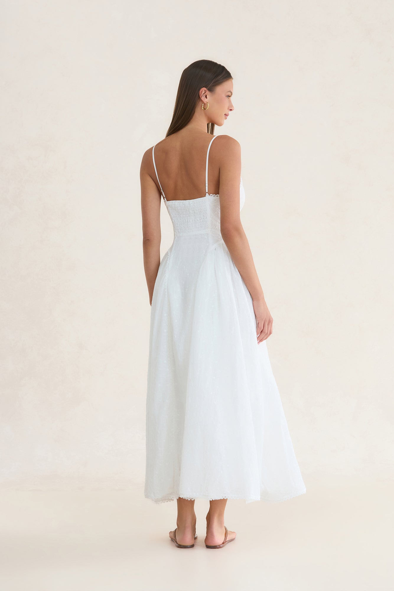 Wild Ivy Embroidered Maxi Dress White
