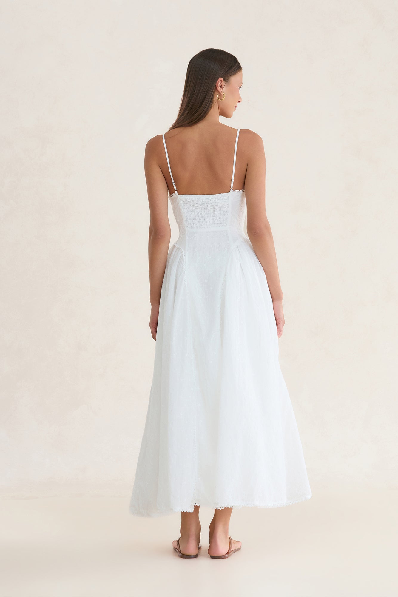 Wild Ivy Embroidered Maxi Dress White