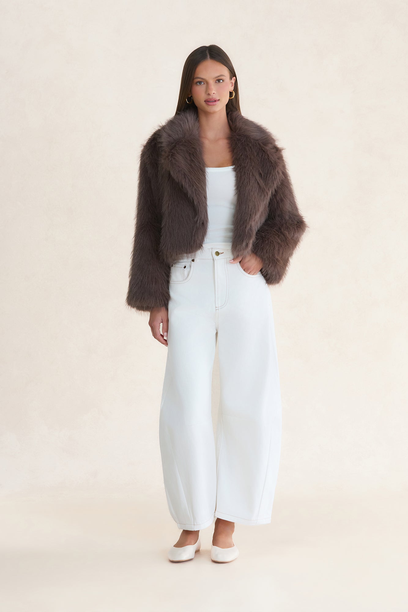 Icy Daze Faux Fur Jacket Brown