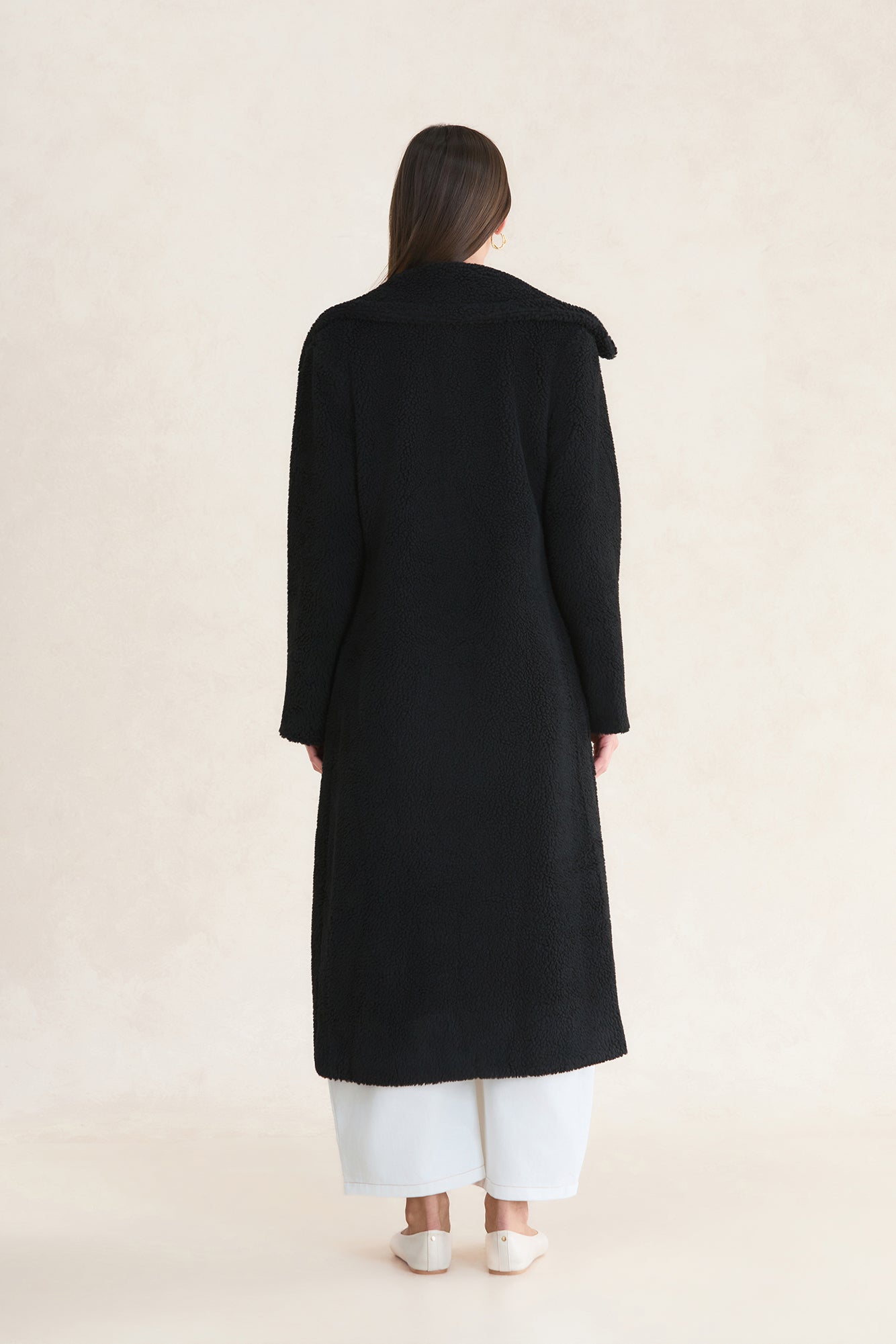 Luxe Teddy Coat Black