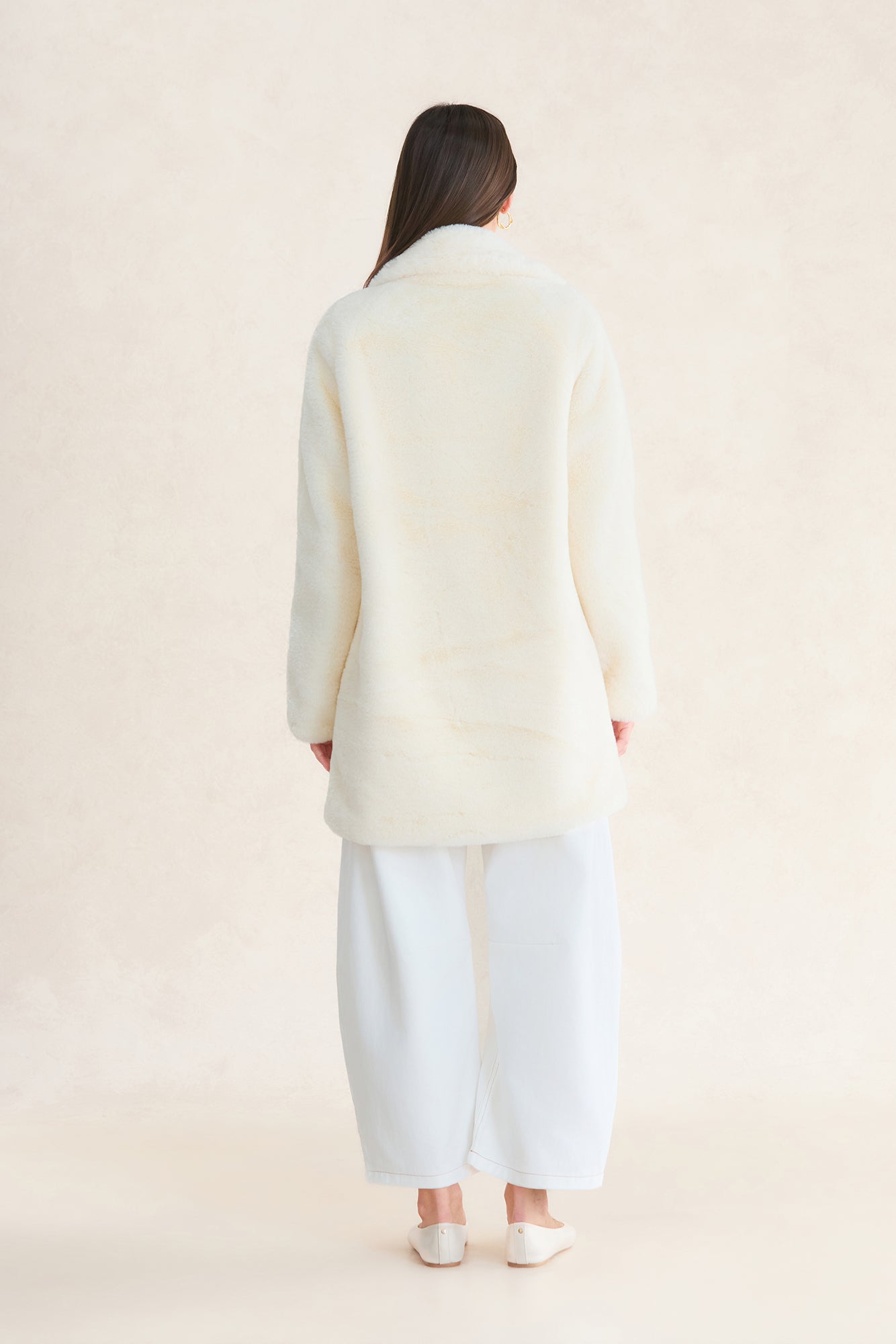 Luxe Life Faux Fur Jacket Cream