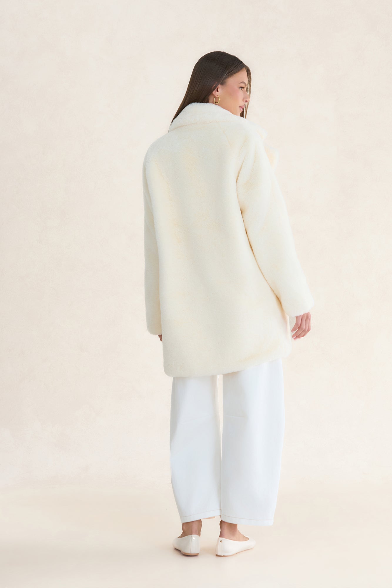 Luxe Life Faux Fur Jacket Cream