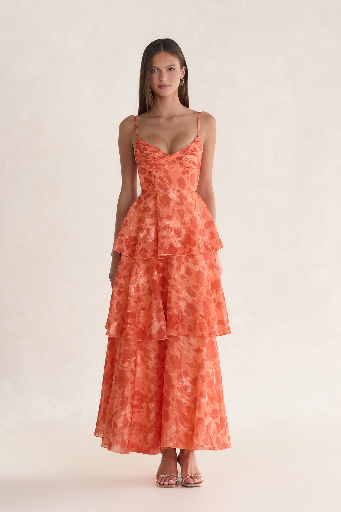 Tuscan Sunrise Maxi Dress Orange