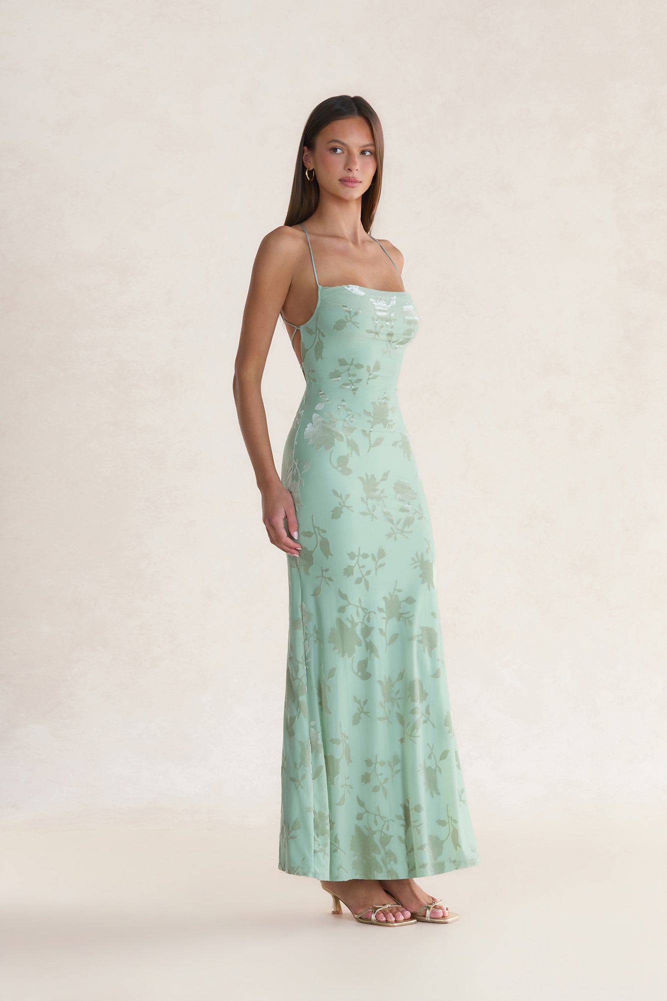 Group Chat Maxi Dress Sage
