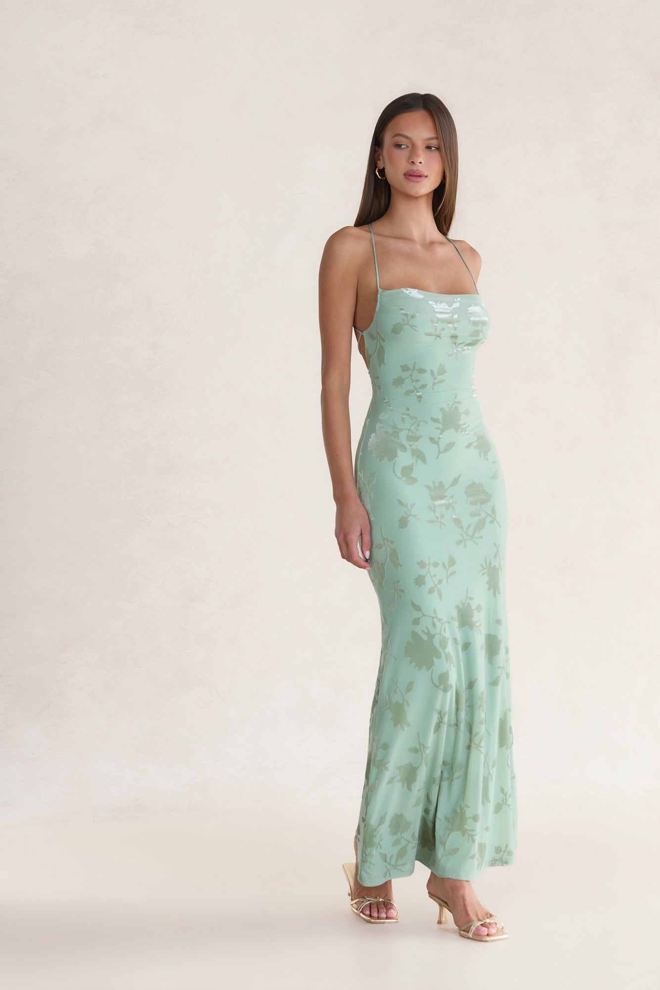 Group Chat Maxi Dress Sage