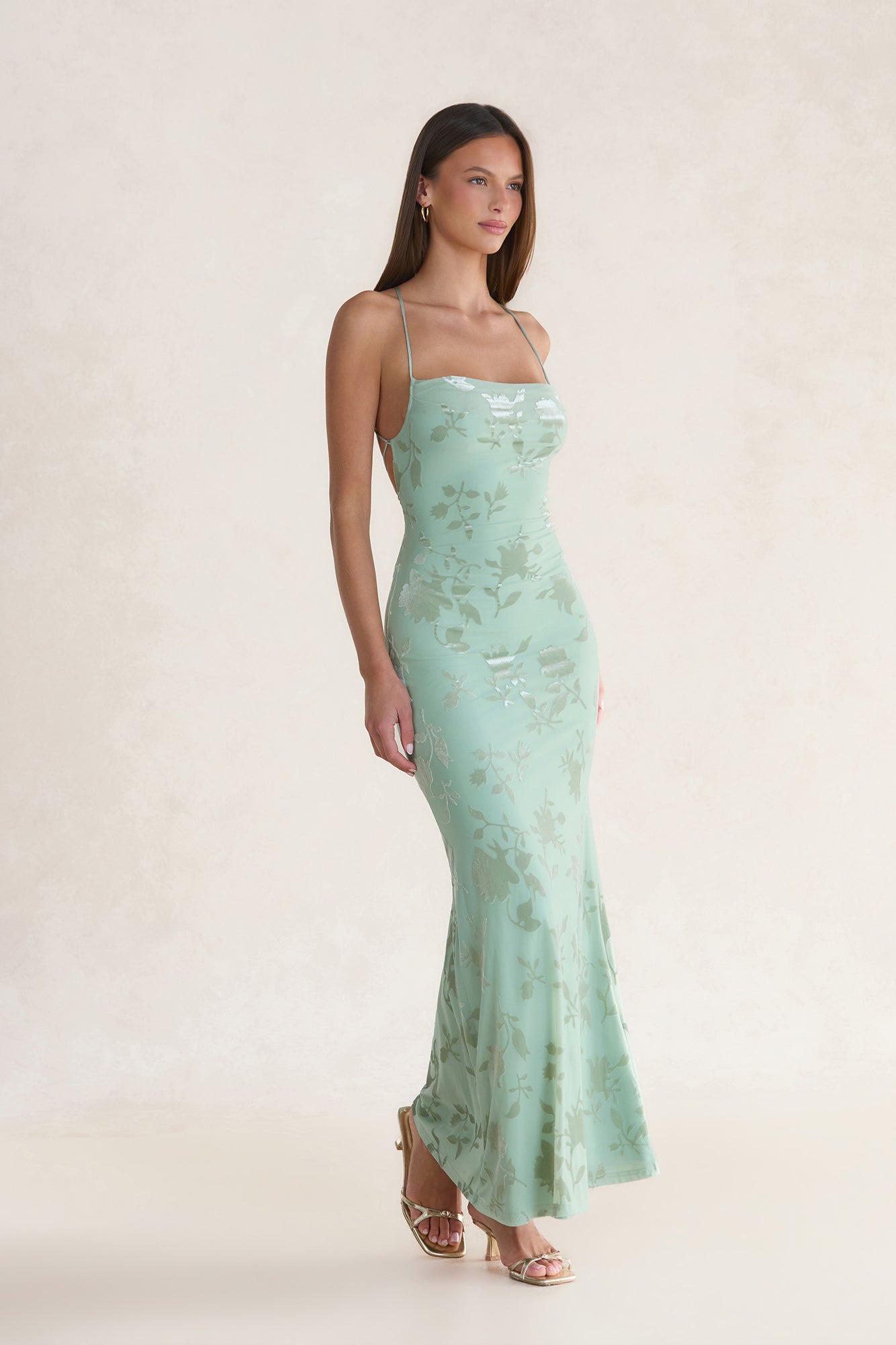 Group Chat Maxi Dress Sage