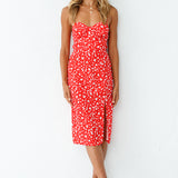 Waiting For Spring Midi Dress Red