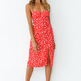 Waiting For Spring Midi Dress Red