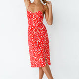 Waiting For Spring Midi Dress Red