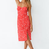 Waiting For Spring Midi Dress Red