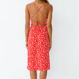 Waiting For Spring Midi Dress Red